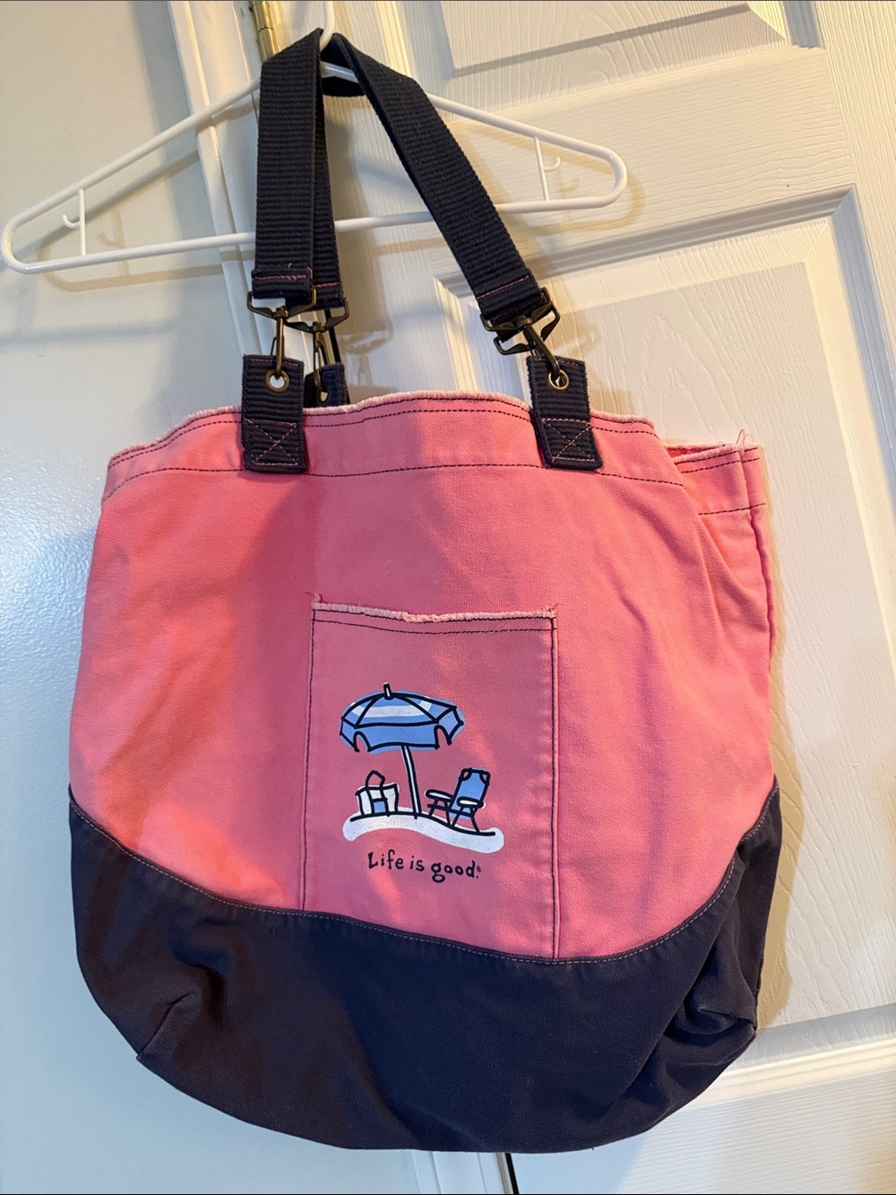 Life is Good canvas tote bag